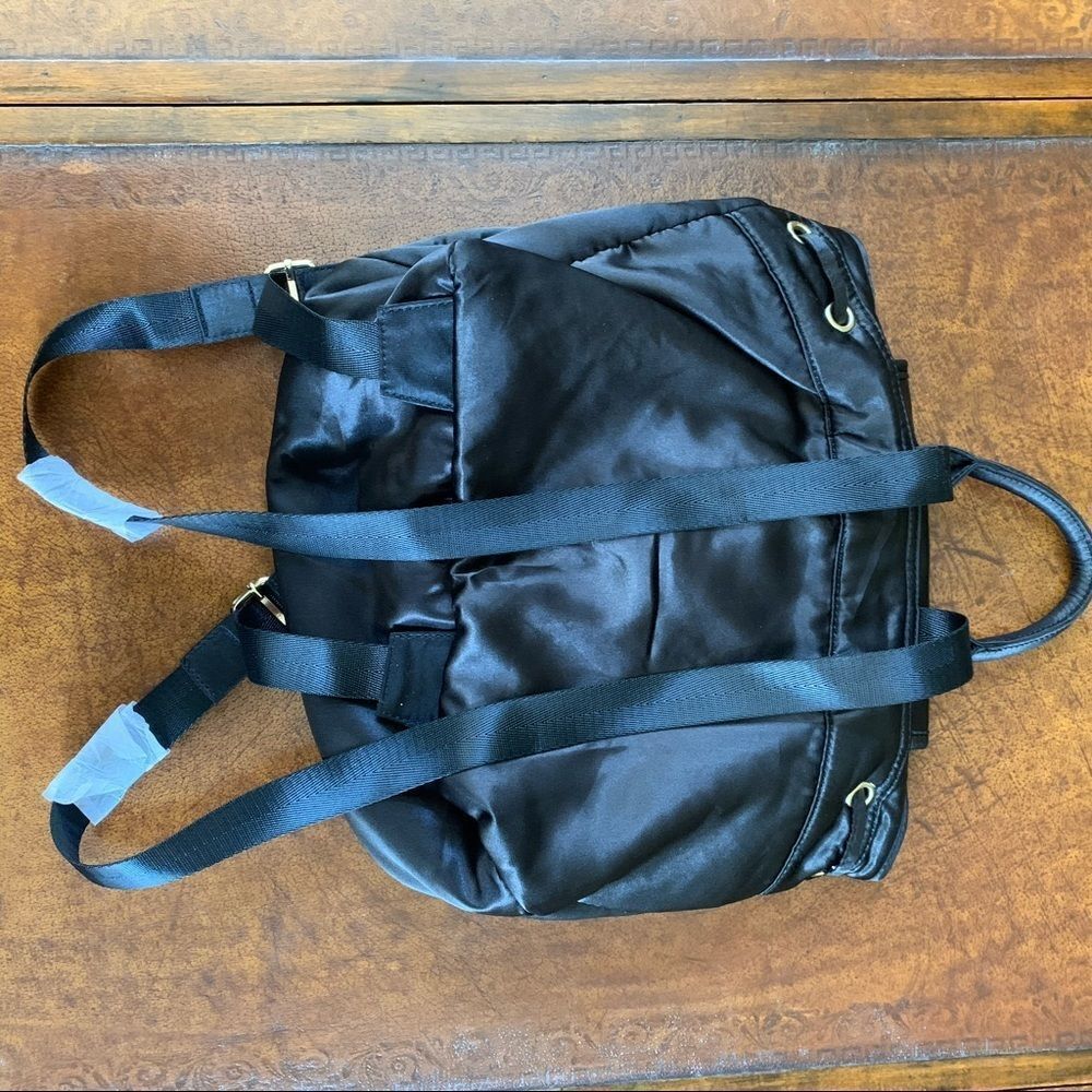 Steve Madden Black Satin Backpack - Picture 4 of 7
